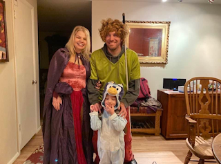 Maureen and family dressed as the Scooby Doo crew for Halloween