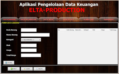 Cara Membuat Aplikasi Pengelolaan Data Keuangan "ELTA PRODUCTION"