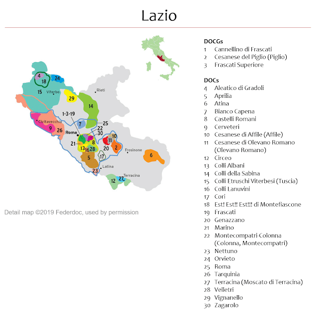 Cesanese wine appellations in Lazio