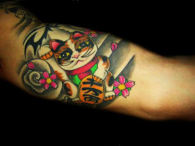 cool body tattoo: Cat Tattoos