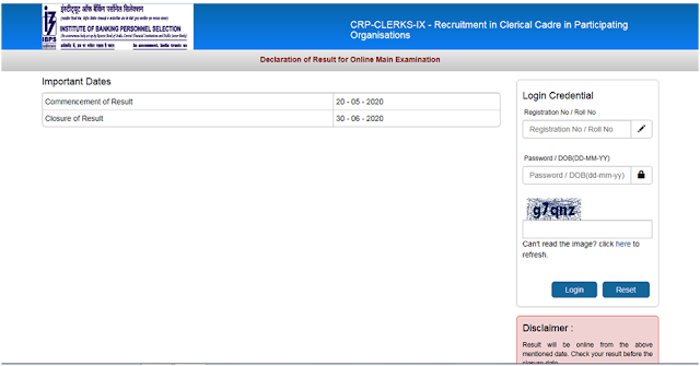 IBPS Clerk Mains Result 2020 Out: Download Clerk Final Result Link