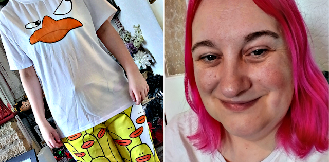 Duck pjs and my poorly face