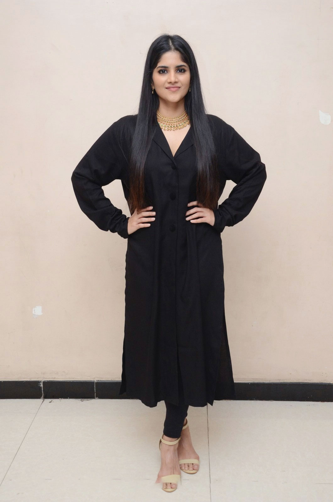 Actress Megha Akash Photos in black dress