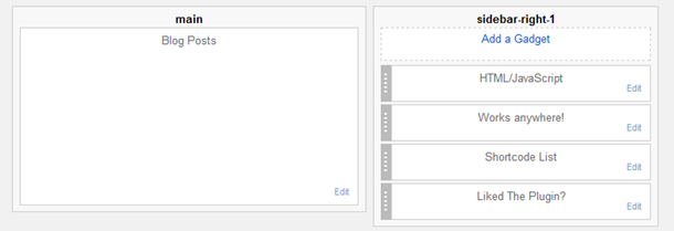 posts and sidebar columns