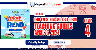 GRADE 4 CATCH-UP FRIDAYS TEACHING GUIDES WITH READING MATERIALS MARCH 26, 2024 , FREE DOWNLOAD