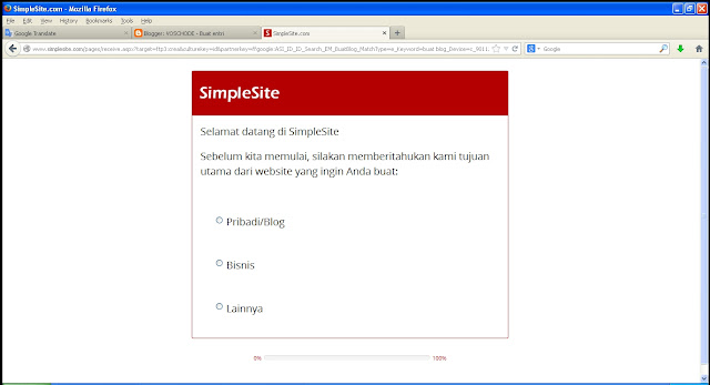 Buat Blog Gratis - SimpleSite Gitu... Dan caranya Buat