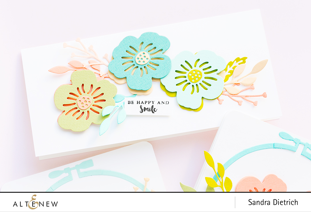 Altenew | Spring Cardmaking | Layered Floral Elements Die | Rectangle Card