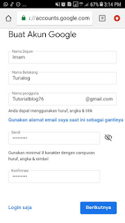 Cara membuat akun gmail