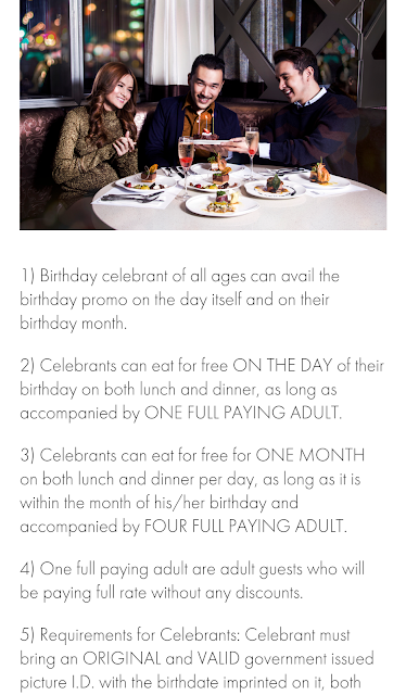 niu buffet, birthday celebrant dine for free,