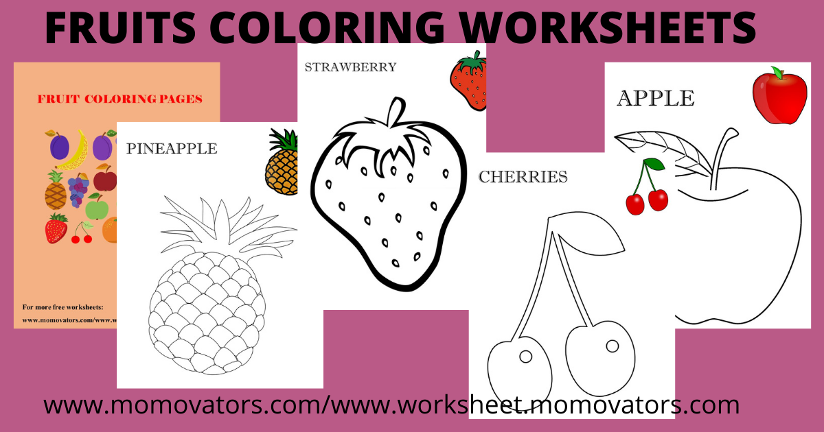 coloring fruits worksheets pdf worksheets pdf