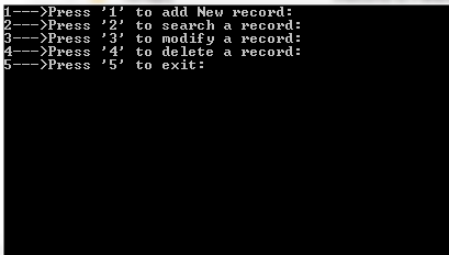 Student Information System C++ Project Menu