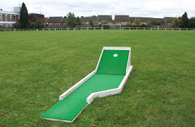 Pop-up minigolf at Kent Athletic Club in Luton. August 2020