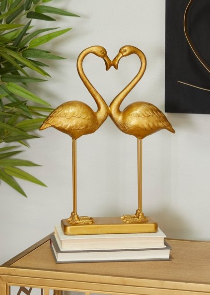 Gold Flamingo Sculpture