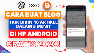 Cara Membuat Blog dan Membuat Artikel Menggunakan Chat GPT