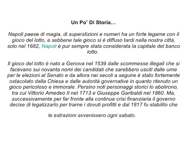 il GIOCO del LOTTO a NAPOLI