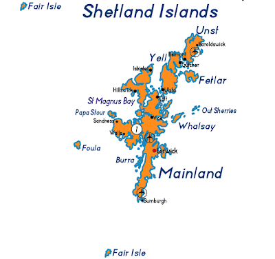 Map of Shetland Islands Province