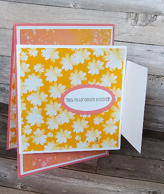 Silly Goose stampin up fun fold belated birthday card
