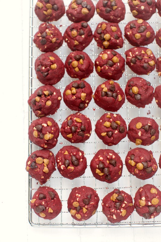 Red Velvet Chocolate Cips Cookies - masam manis