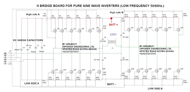 H bridge circuit for inverters