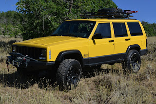 Yellow Jeep Cherokee