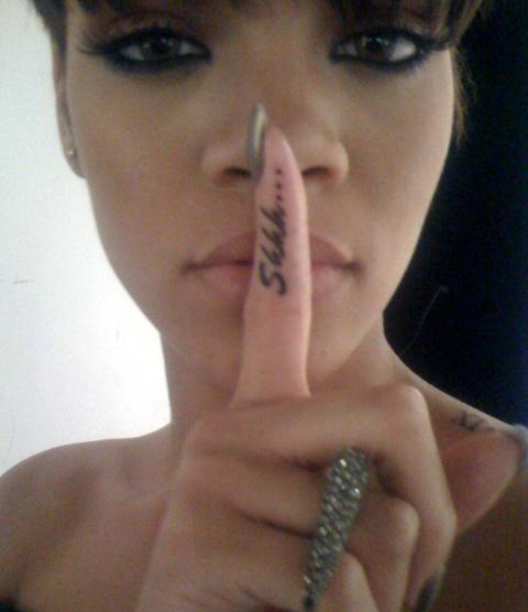 rihanna tattoos shh. love finger tattoo rihanna new