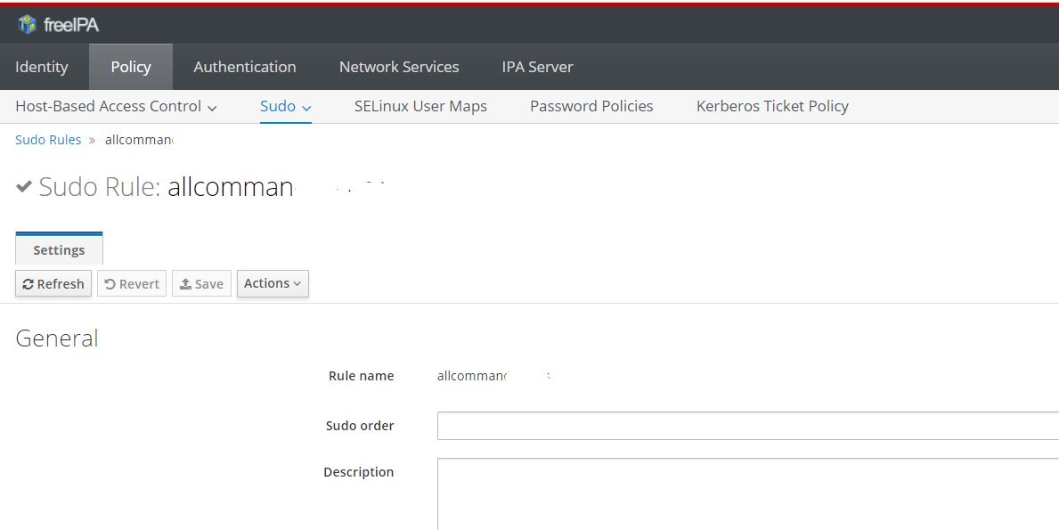 How to  add "ALL=(ALL)       ALL" access in the FreeIPA