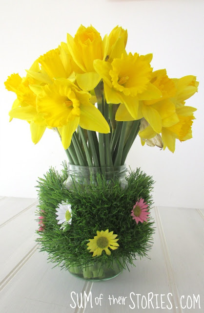 Upcycled Spring vase and pen pot