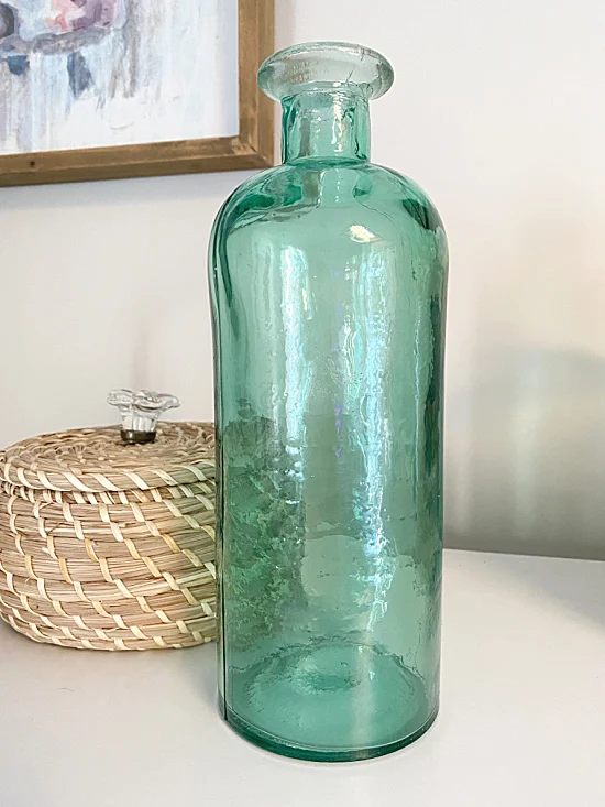 sea glass colored vase