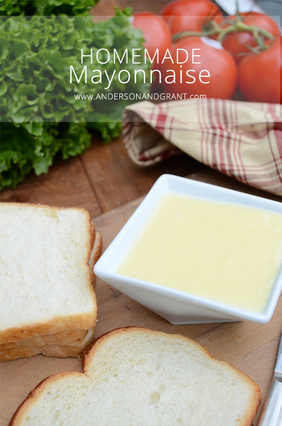 Homemade mayonnaise and white bread