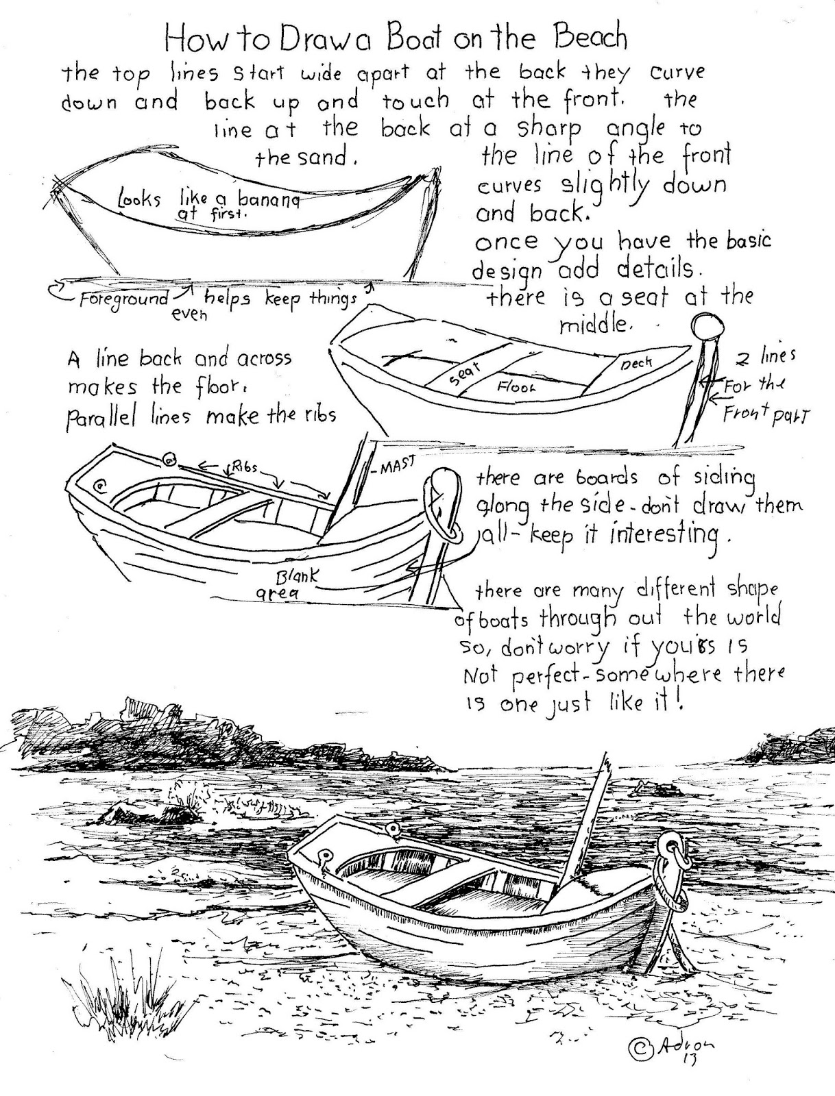 How to Draw Worksheets for The Young Artist: How To Draw 