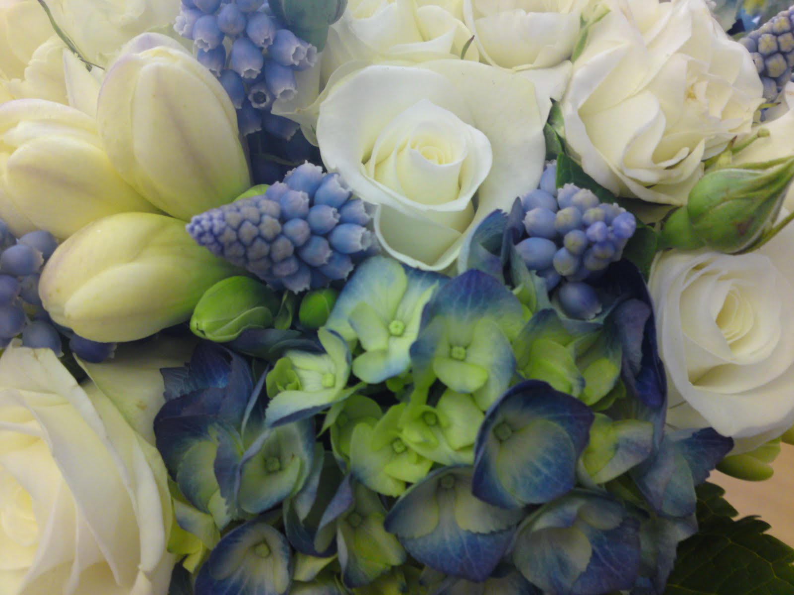 Blue wedding flowers