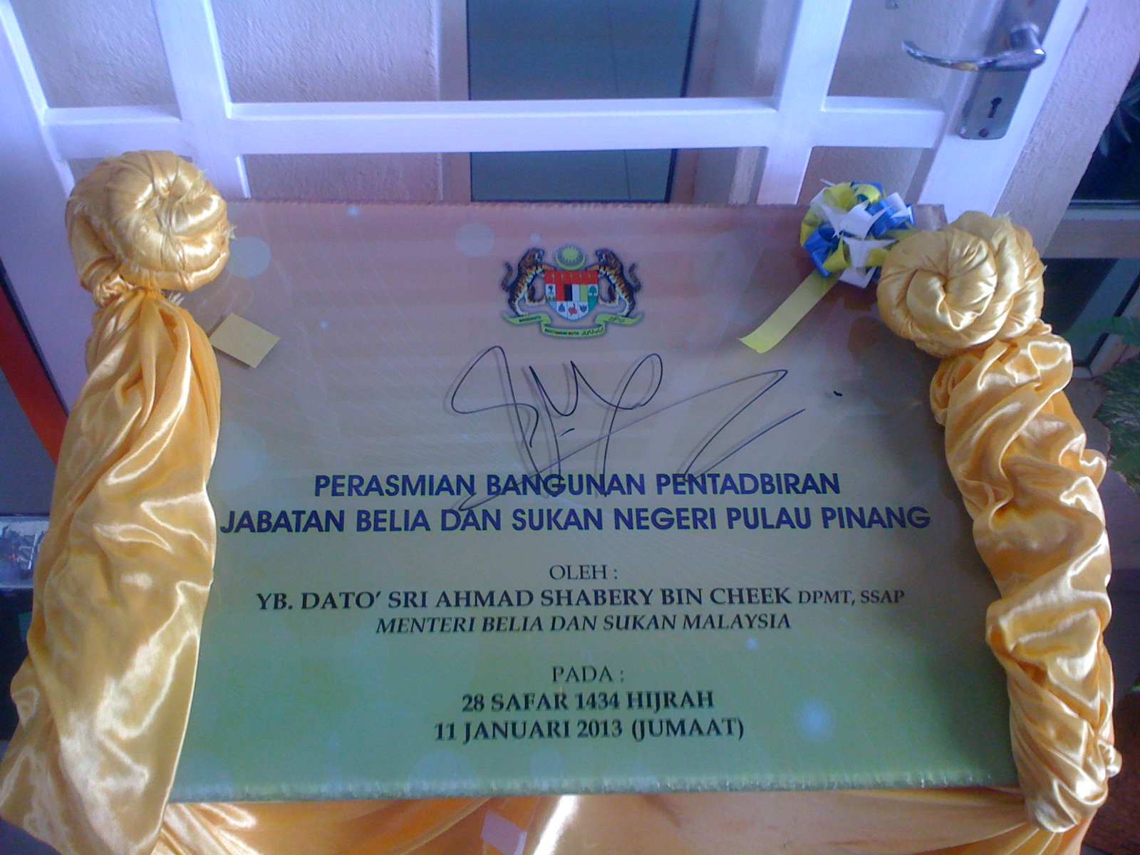 Budak Sri Kinta: PERASMIAN BANGUNAN BARU JABATAN BELIA DAN ...