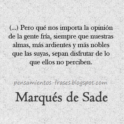 frases de Marqués de Sade