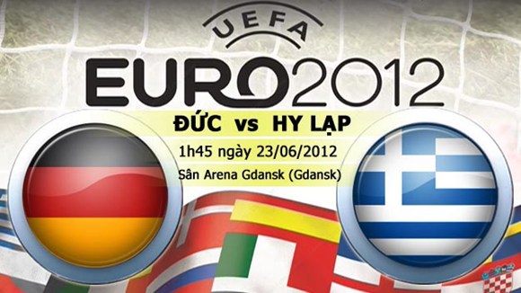 Tường thuật trực tiếp EURO 2012: Đức vs Hy Lạp