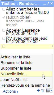 Des listes de choses à faire avec Gmail Tasks