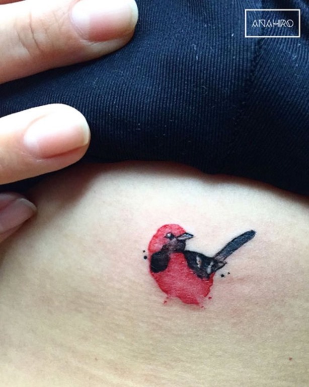 Esta linda aquarela de aves