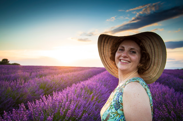 Valensole-Campi di lavanda al tramonto