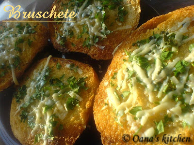 Articole culinare : BRUSCHETE CU PATRUNJEL SI PARMEGIANO