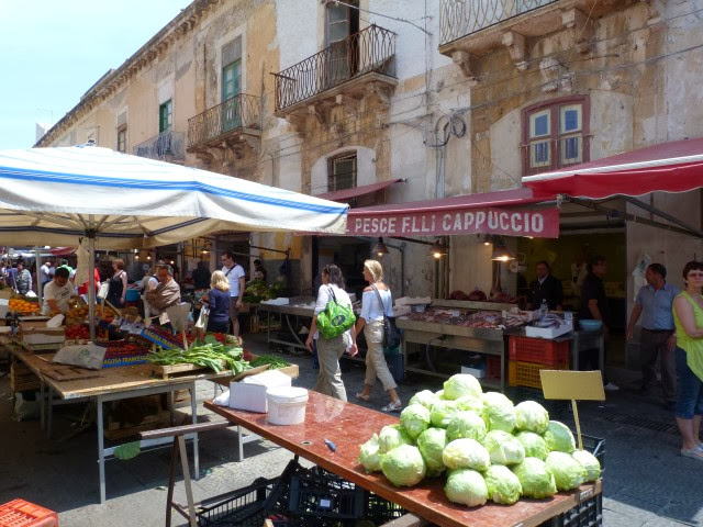 Markt in Siracuse, Sicilie