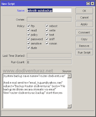Cara Mengirim File Backup Mikrotik Secara Otomatis via Email