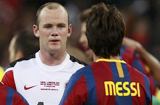 Messi, Lawan Rooney yang Paling Tangguh