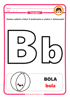 LETRA B: Atividades de alfabeto para homeschooling