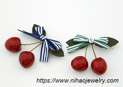 LENA same design cute cherry bowknot hair clip 