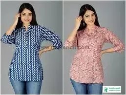 Short Kurti Designs - Girls Kurti Designs 2023 - Kurti Collection Images - Ladies Kurti Designs - stylish kurti design - NeotericIT.com - Image no 19