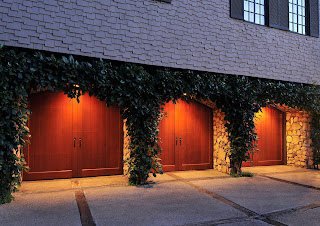 wood overlay garage doors