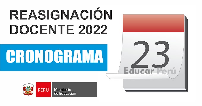 Cronograma del Proceso de Reasignación Docente por interés personal y unidad familiar