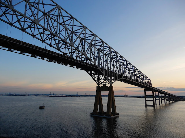 sunrise at Francis Scott Key Bridge