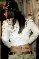 Alicia Keys Lower Back Tattoos