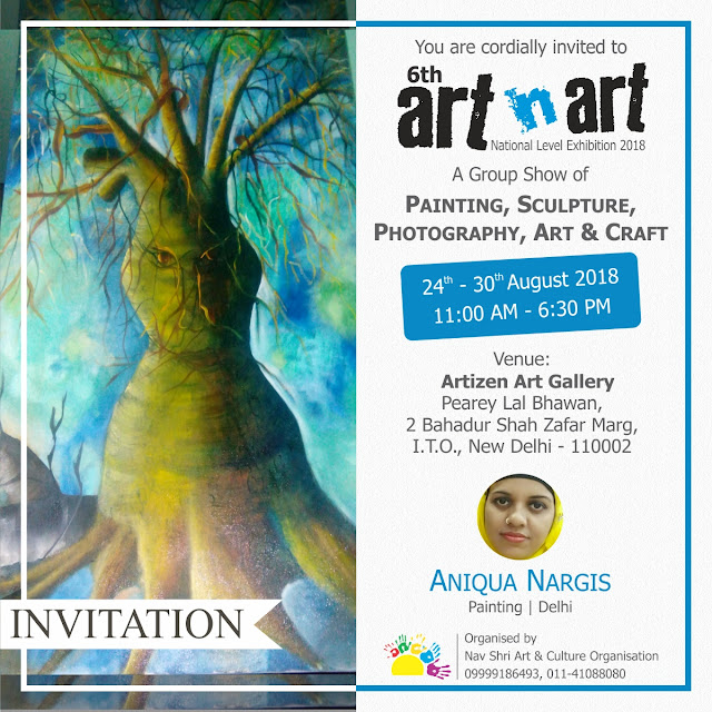 Artist Aniqua Nargis, All India Painting, Photography, Sculpture, Art & Craft Exhibition on National Level