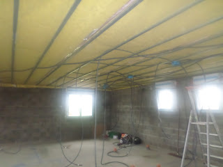 Raillage du plafond sous membrane stopvap